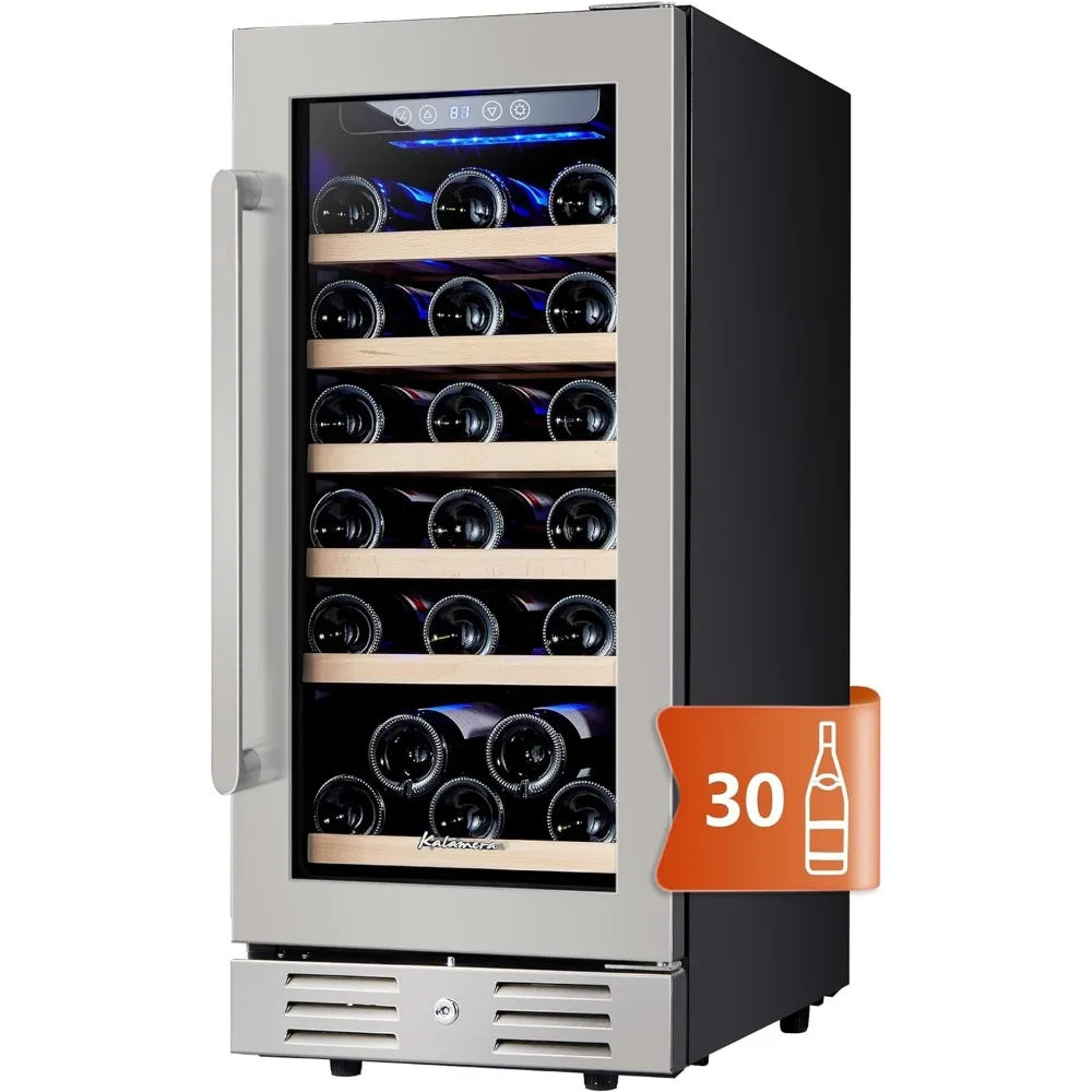 30 bottle stainless steel wine fridge