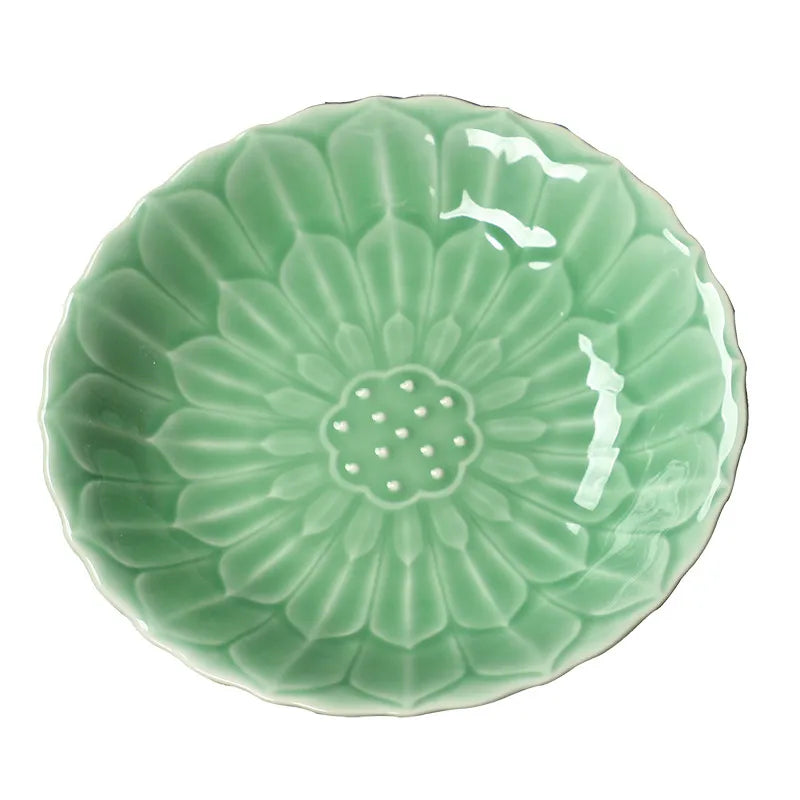 Green serving bowl