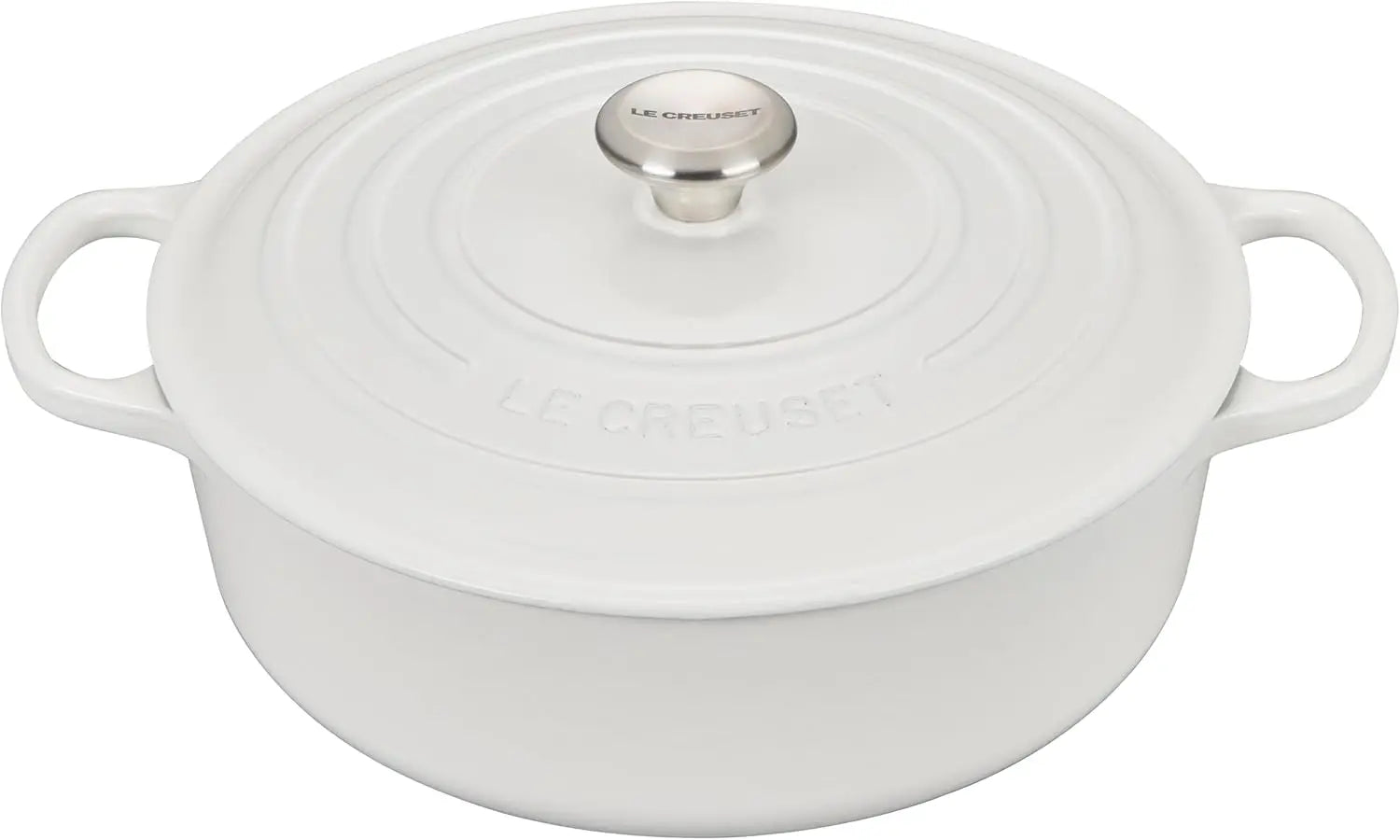 Le Creuset Signature Round Wide Oven -  White