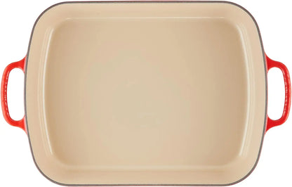 Le Creuset Enameled Cast Iron Signature Rectangular Roaster, 7 Qt, Cerise