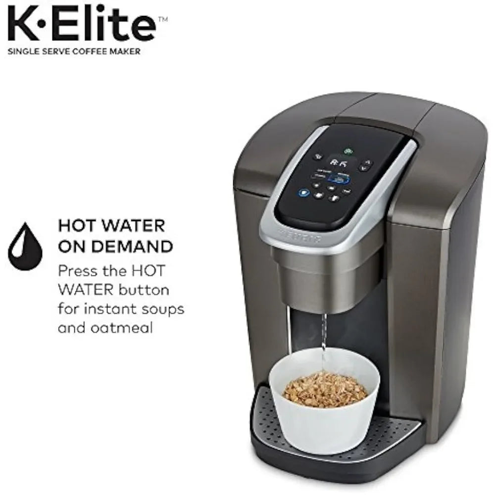 Keurig K-Elite Single-Serve K-Cup 12oz. Coffee Maker, Brushed Slate