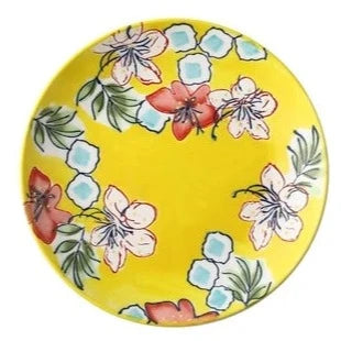 Floral Plate - Yellow