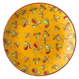 Floral Plate - Orange