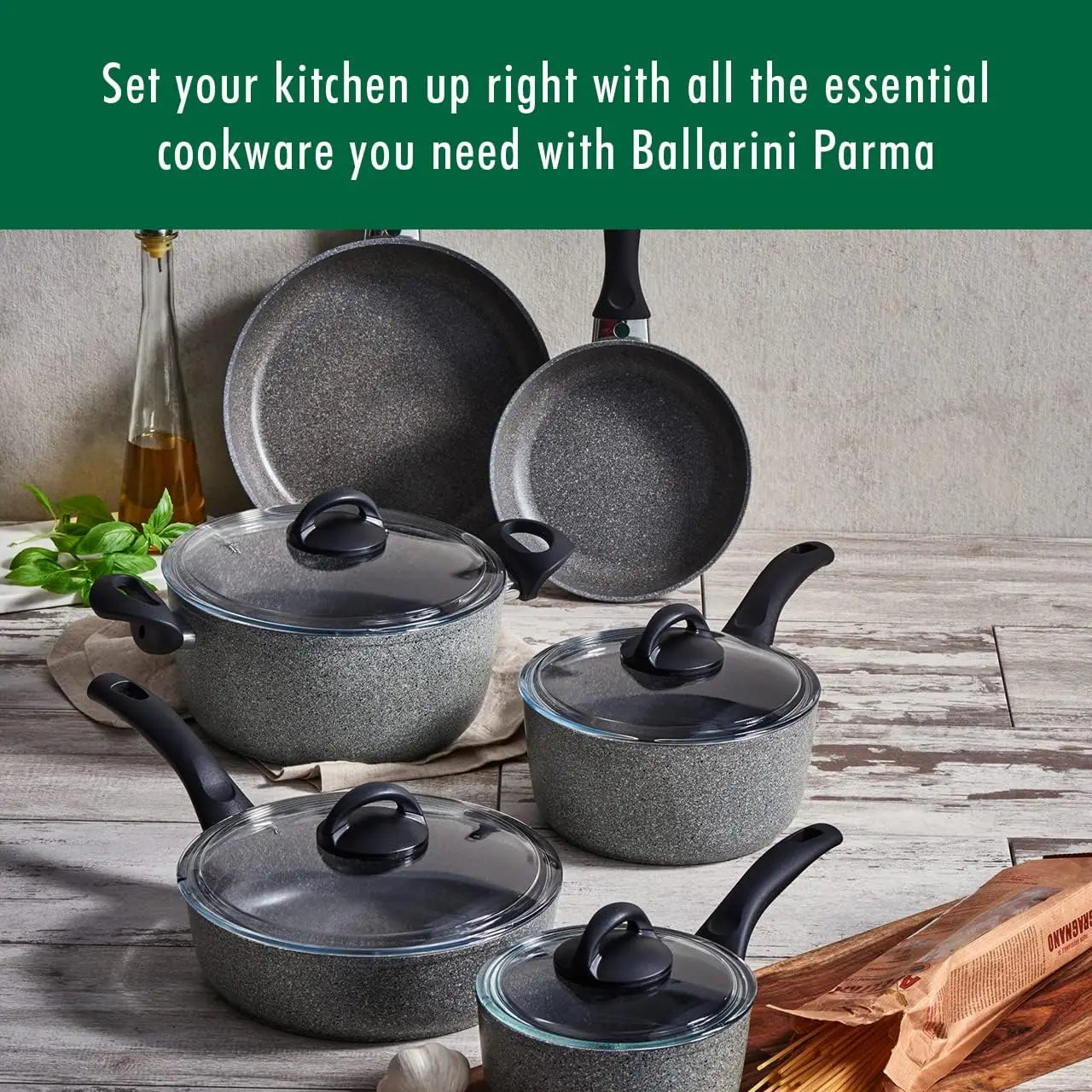 BALLARINI Parma by HENCKELS, 10-pc Non-stick Pot and Pan Set