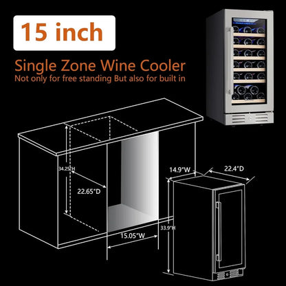 wine fridge dimensions