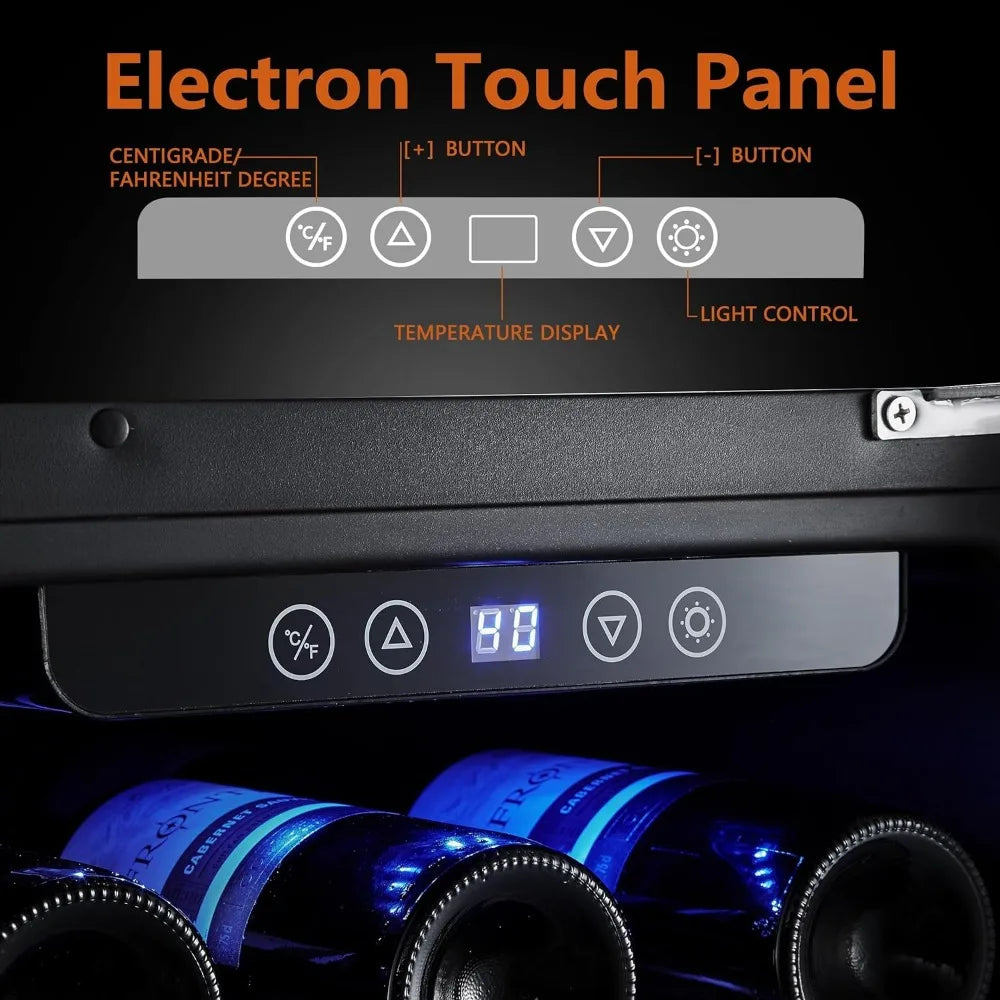 wine fridge electron touch panel