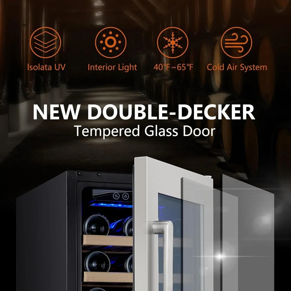 wine fridge tempered glass door